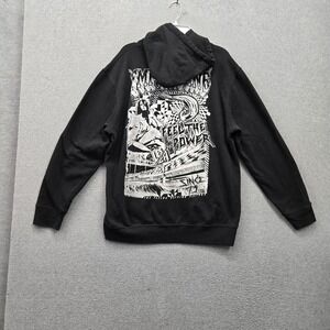 FMF Racing Men Hoodie XL Black Feel The Power Fleece FMF Logo Y2K Grunge
